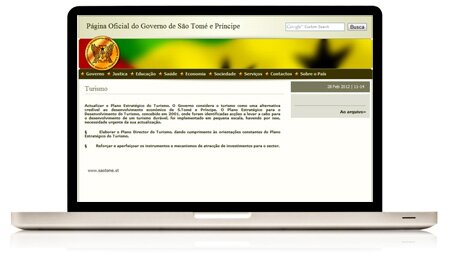 Portal Oficial do Governo de São Tomé e Príncipe Clique para aceder ao Portal Oficial do Governo de São Tomé e Príncipe